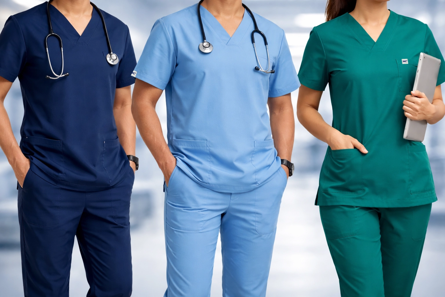 Minimal scrubs designed for comfort and movement