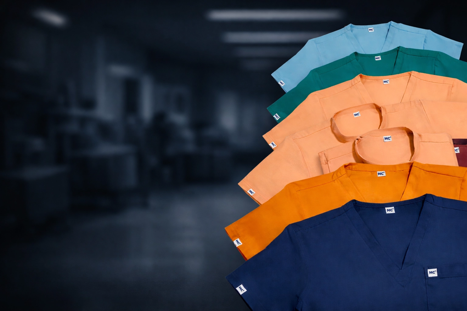 Healthcare professional wearing simple scrub silhouette